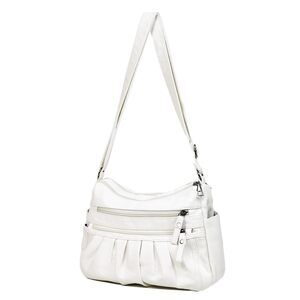 6856 Crossbody Bag - Soft PU Leather Multi-Pocket Shoulder Handbags